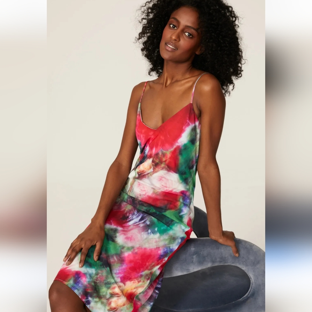 Adam Lippes Red Rose Floral Slip Dress Size 6